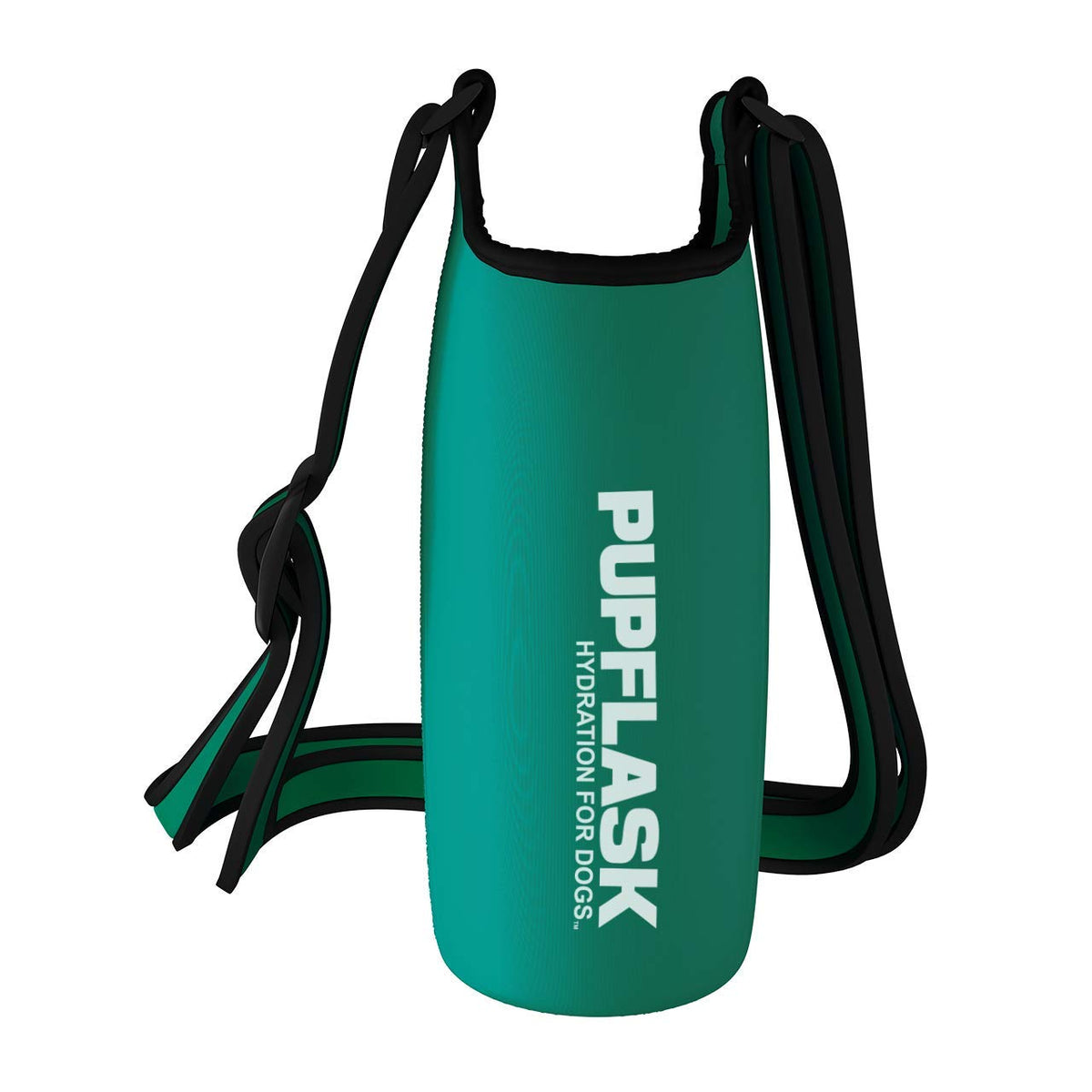 Tuff Pupper PupFlask Insulated Neoprene Dog Water Bottle Holder Sling with Wide Adjustable Shoulder Strap, Great for Travel, Walking, Hiking, Portable Pet Water Bottle Holder (27 OZ, Nebulas Blue)