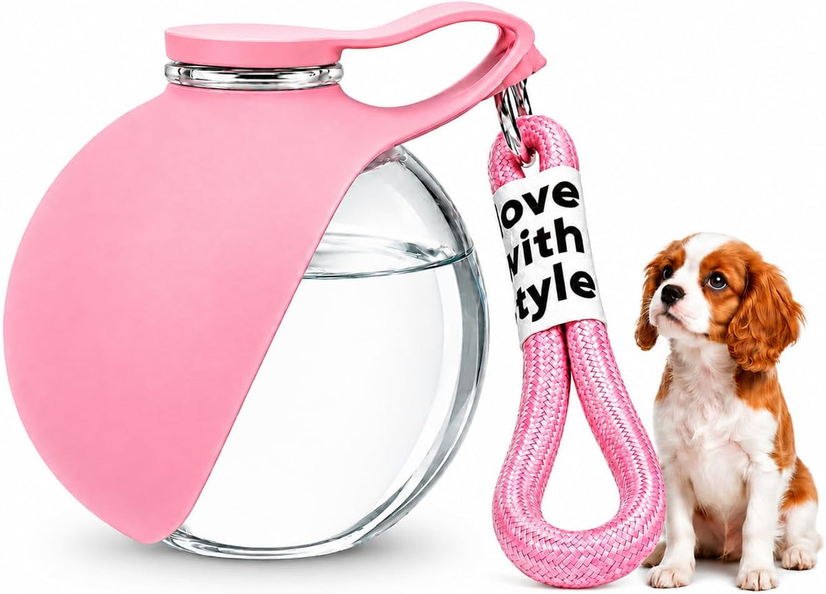 2-in-1 Portable Dog Water Bottle with Bowl, 10oz