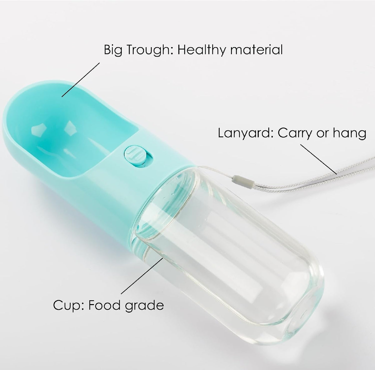 Portable Dog Water Bottle with Drinking Bowl Leakproof