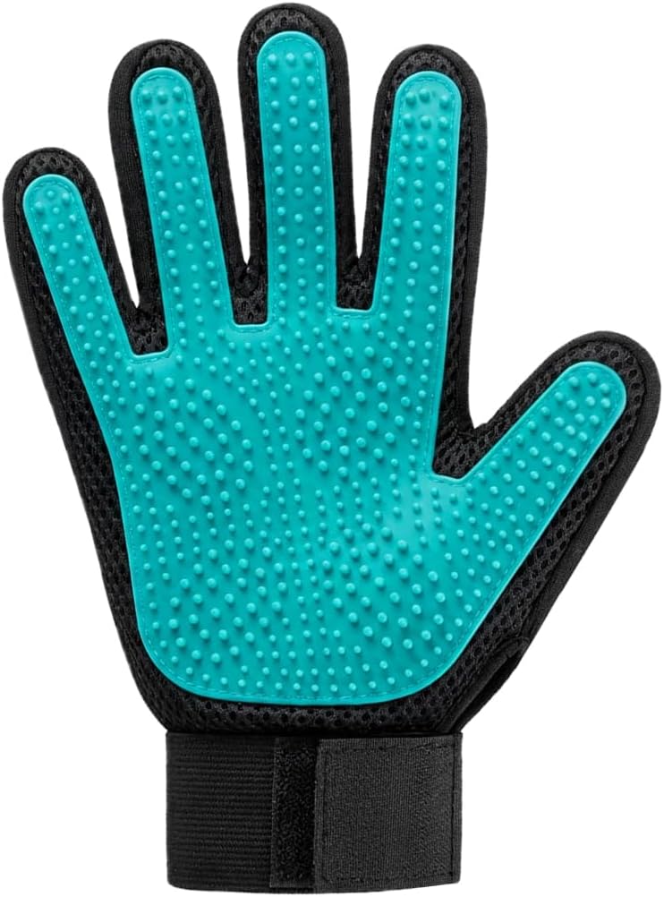 Right Hand Pet Hair Removal Gloves with Thickened Silicone Tips,Teal