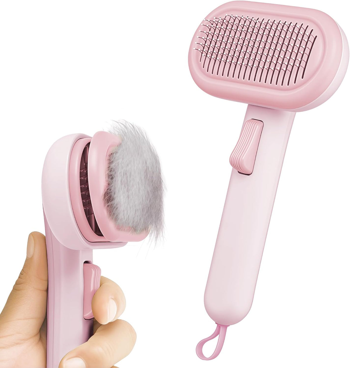 Cat Brush for Shedding, Grooming Comb for Shedding for Dog Kitten Massage Removes Loose Fur, Smooth & Detangling, Cat & Dog Grooming Brush for Short to Medium Length Fur Haired Pets, Pink