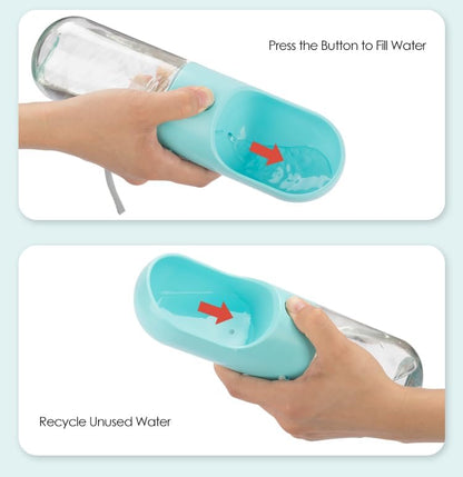 Portable Dog Water Bottle with Drinking Bowl Leakproof