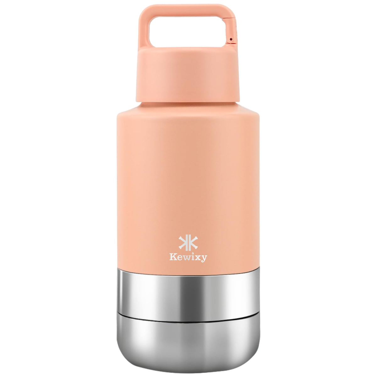 KEWIXY Insulated Dog Travel Water Bottle With Detachable Bowls, Ideal Gifts for Dog Lovers, Portable Water Bottle Dispenser, For Walking, Hiking, Camping, Outdoor (Black:Dogs Better, 32 Oz)