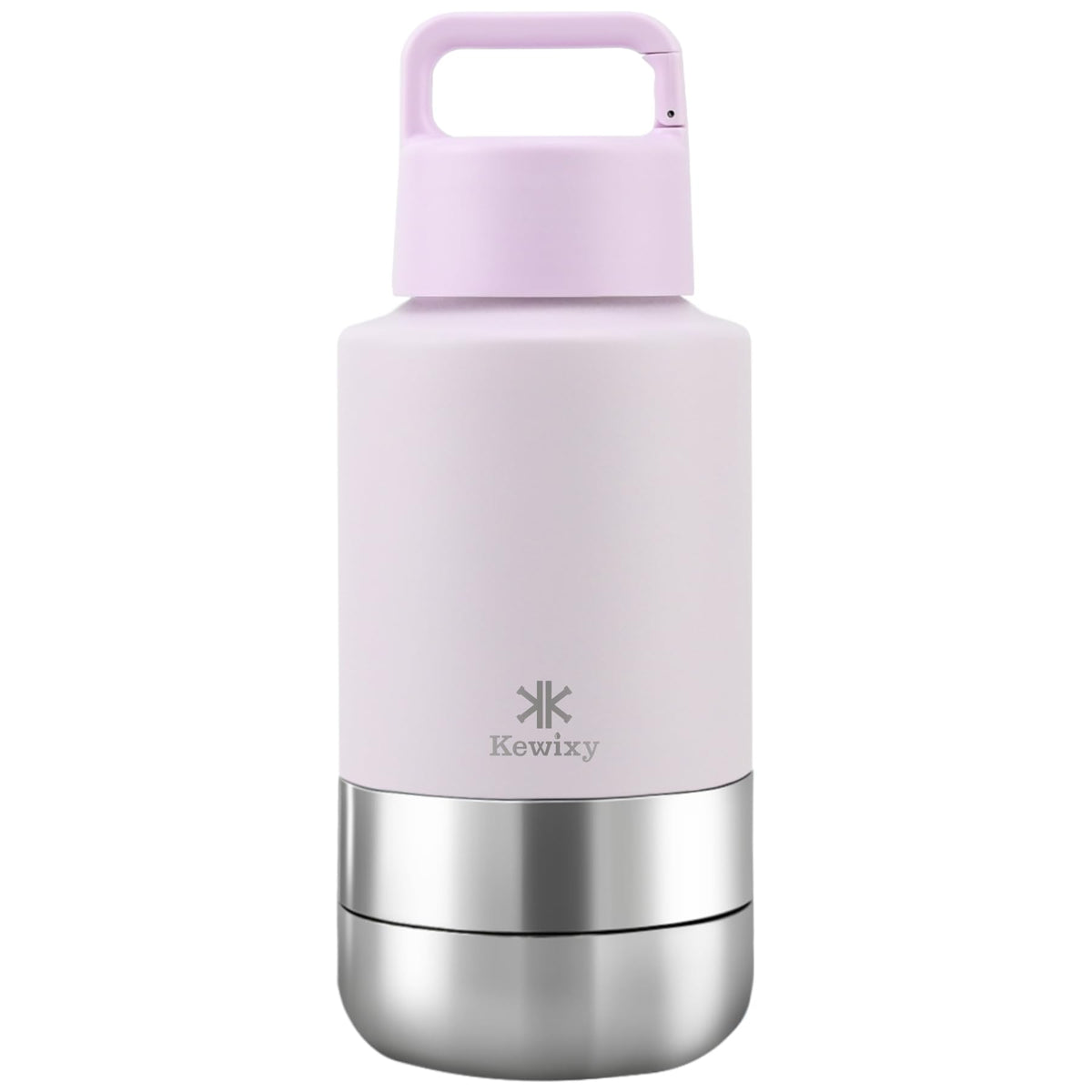 KEWIXY Insulated Dog Travel Water Bottle With Detachable Bowls, Ideal Gifts for Dog Lovers, Portable Water Bottle Dispenser, For Walking, Hiking, Camping, Outdoor (Black:Dogs Better, 32 Oz)