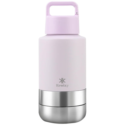 KEWIXY Insulated Dog Travel Water Bottle With Detachable Bowls, Ideal Gifts for Dog Lovers, Portable Water Bottle Dispenser, For Walking, Hiking, Camping, Outdoor (Black:Dogs Better, 32 Oz)