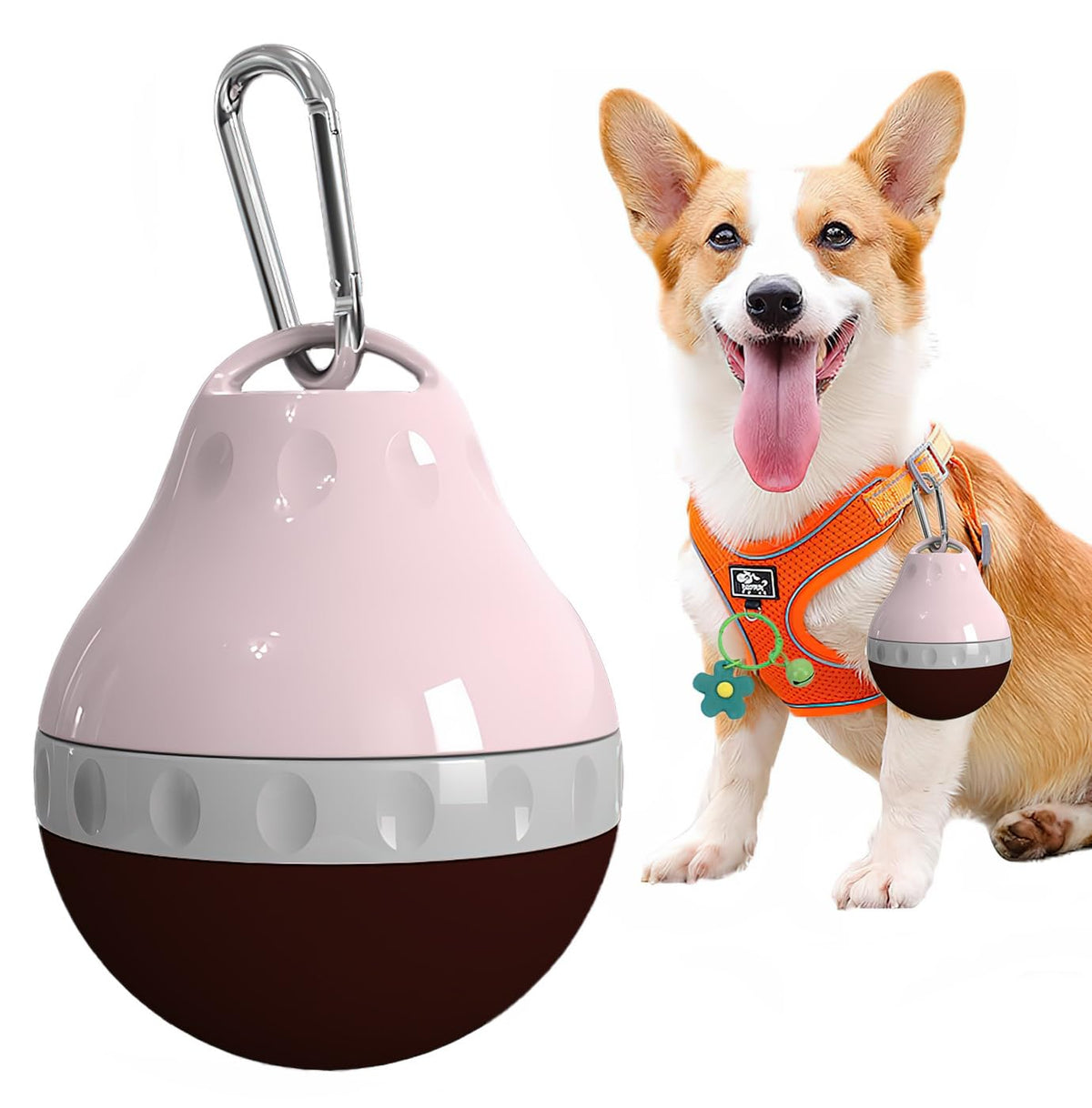 Dog Travel Water Bottle Detachable Bowl Leak Proof Portable ，Silicone Bottle Body，Collapsible and Suitable for Small Pets for Outdoor Walking, Hiking, Travel (Green2, 200ml2)