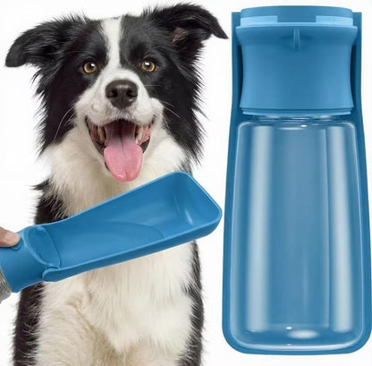 Portable Dog Water Bottle Dispenser [Leak Proof & Foldable] Dog Travel Water Bottle Bowl Accessories for Puppy Small Medium Large Dogs Pet Water Bottles for Dogs Walking Outdoor Hiking 19OZ