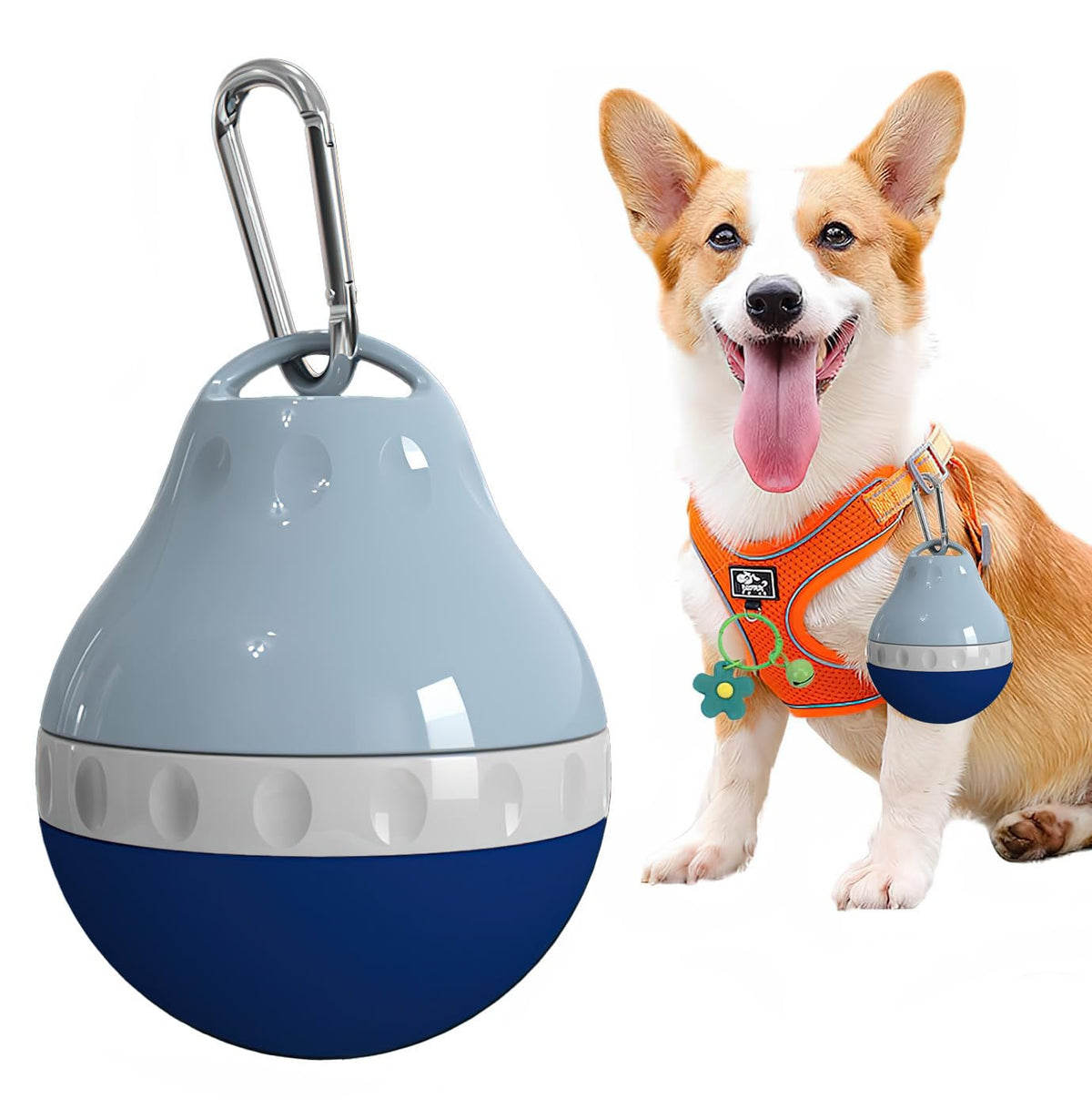 Dog Travel Water Bottle Detachable Bowl Leak Proof Portable ，Silicone Bottle Body，Collapsible and Suitable for Small Pets for Outdoor Walking, Hiking, Travel (Green2, 200ml2)