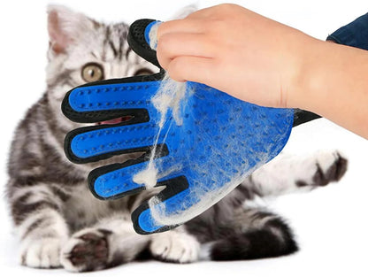 Pet Grooming Glove- pet washing Glove For Bathing-Pet Hair Remover glove For Cleaning Upgrade Grooming Brush For Long and Short fur- Efficient Washing Glove For Dogs & Cats -1 Pack [Right-Hand] Blue