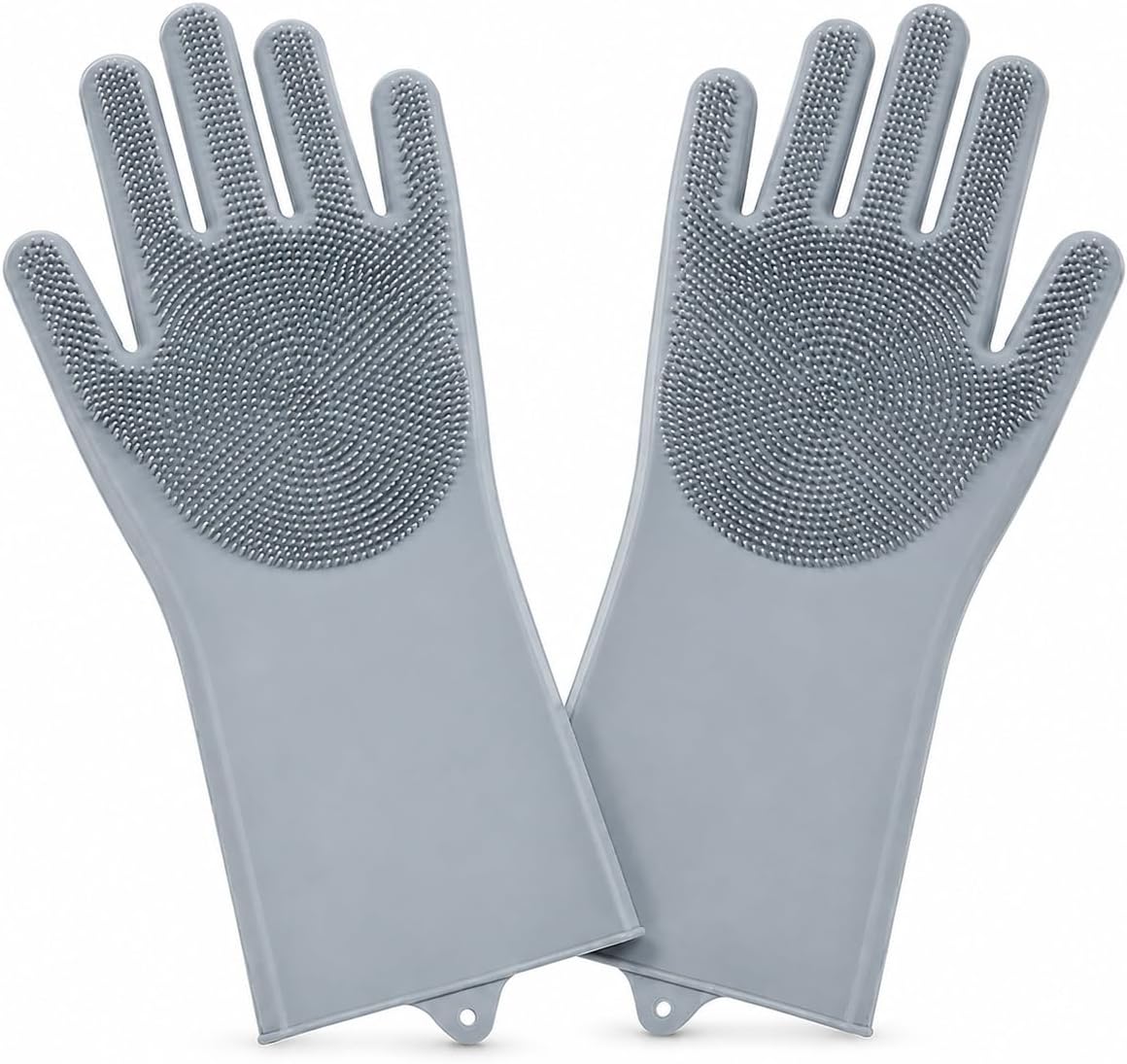 Silicone Cleaning Gloves,1 Pair Reusable Gloves Bristles for Dishwashing