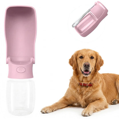 Portable Dog Water Bottle Dispenser [Leak Proof & Foldable] Dog Travel Water Bottle Bowl Accessories for Puppy Small Medium Large Dogs Pet Water Bottles for Dogs Walking Outdoor Hiking 19OZ