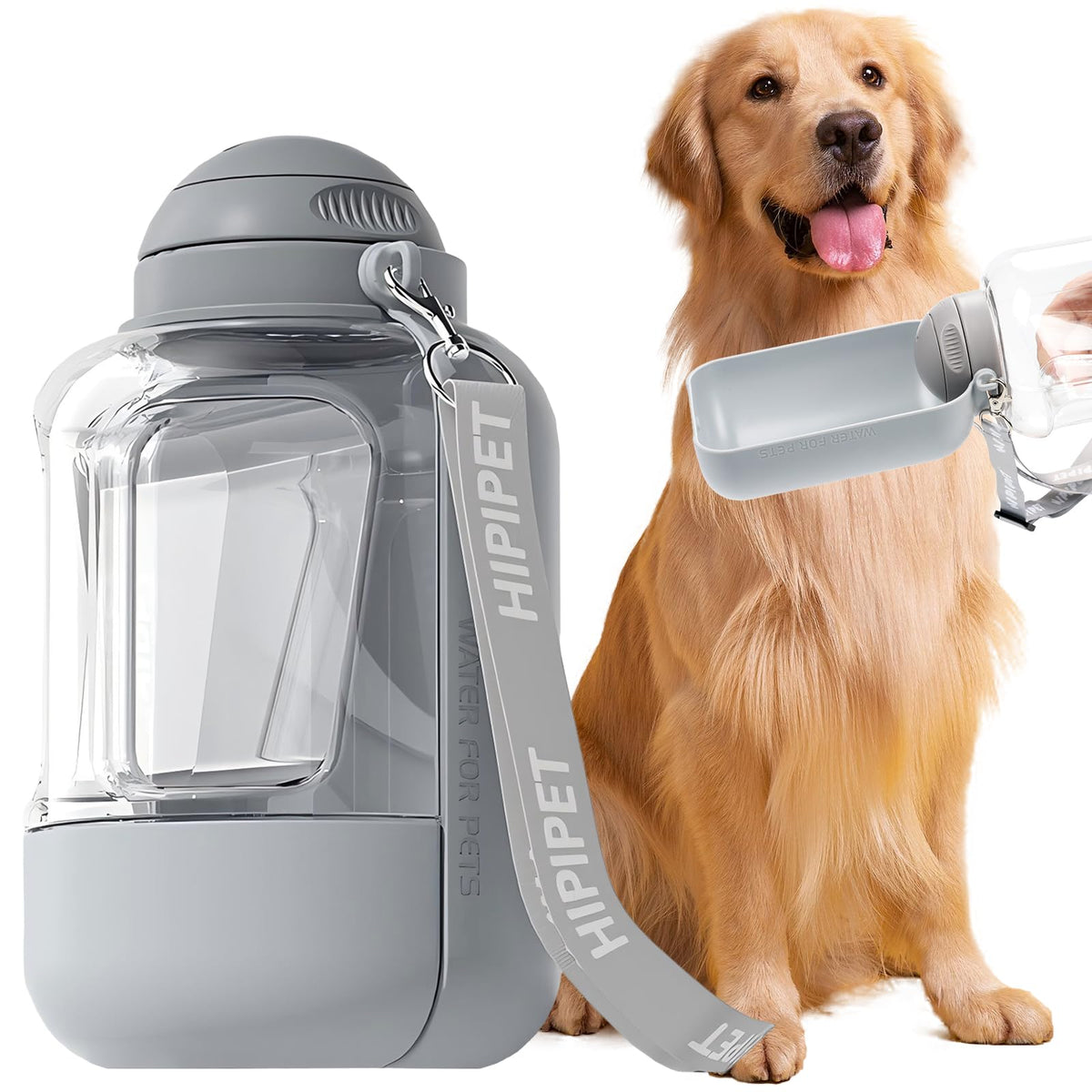 Portable Dog Water Bottle, Leak-Proof Travel Bowl for Large Dogs, Foldable Pet Water Dispenser for Hiking, Camping, Walking Essentials
