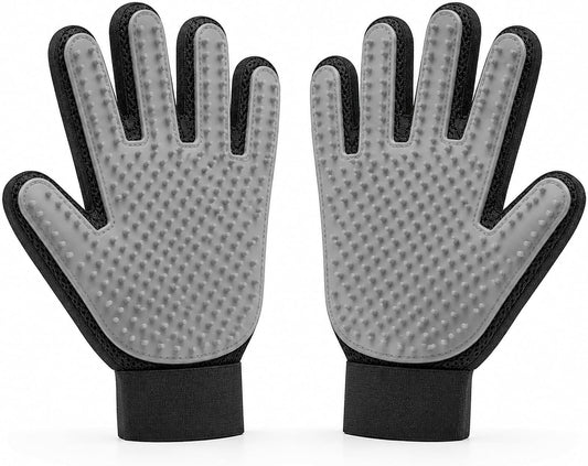 Pet Hair Removal Glove with Silicone Tips for Cat&Dog,1 Pair,Grey