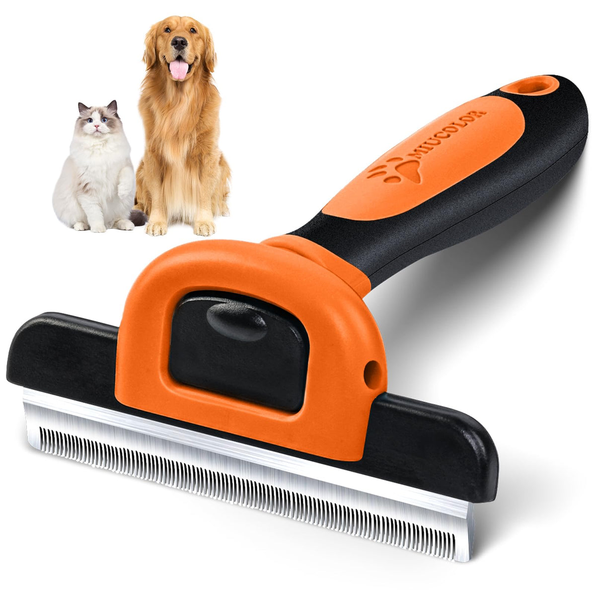 MIU COLOR Long Hair Pet Grooming Brush for Medium & Large Dogs & Cats,Pink