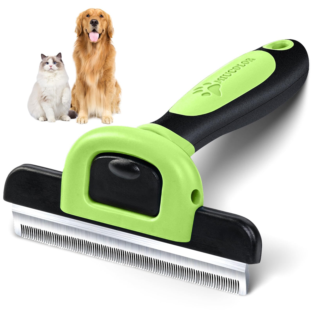 MIU COLOR Long Hair Pet Grooming Brush for Medium & Large Dogs & Cats,Pink