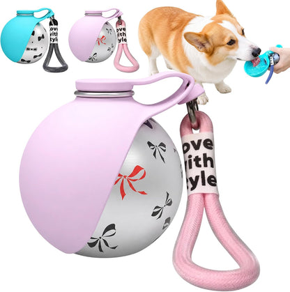 Portable Pet Water Bottle & Collapsible Dog Bowls, Spill Proof Water Dispenser, Cat Food Container & Dog Treat Holder, Small Size Pet Supplies Travel Accessories for Puppy