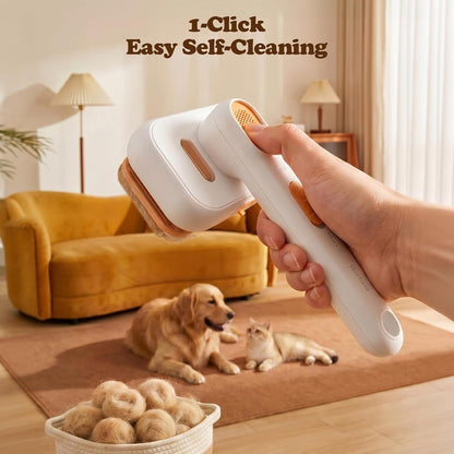 Rorhxia Cat & Dog Steam Brush for Shedding Deshedding with Self-Cleaning