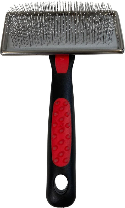 Ryan's Pet Supplies Paw Brothers Soft Flat Slicker Brush for Dogs, Grooming Brush Small and Medium Dogs, Coated Tips, Gentle on Skin, Maximum Coverage, Medium