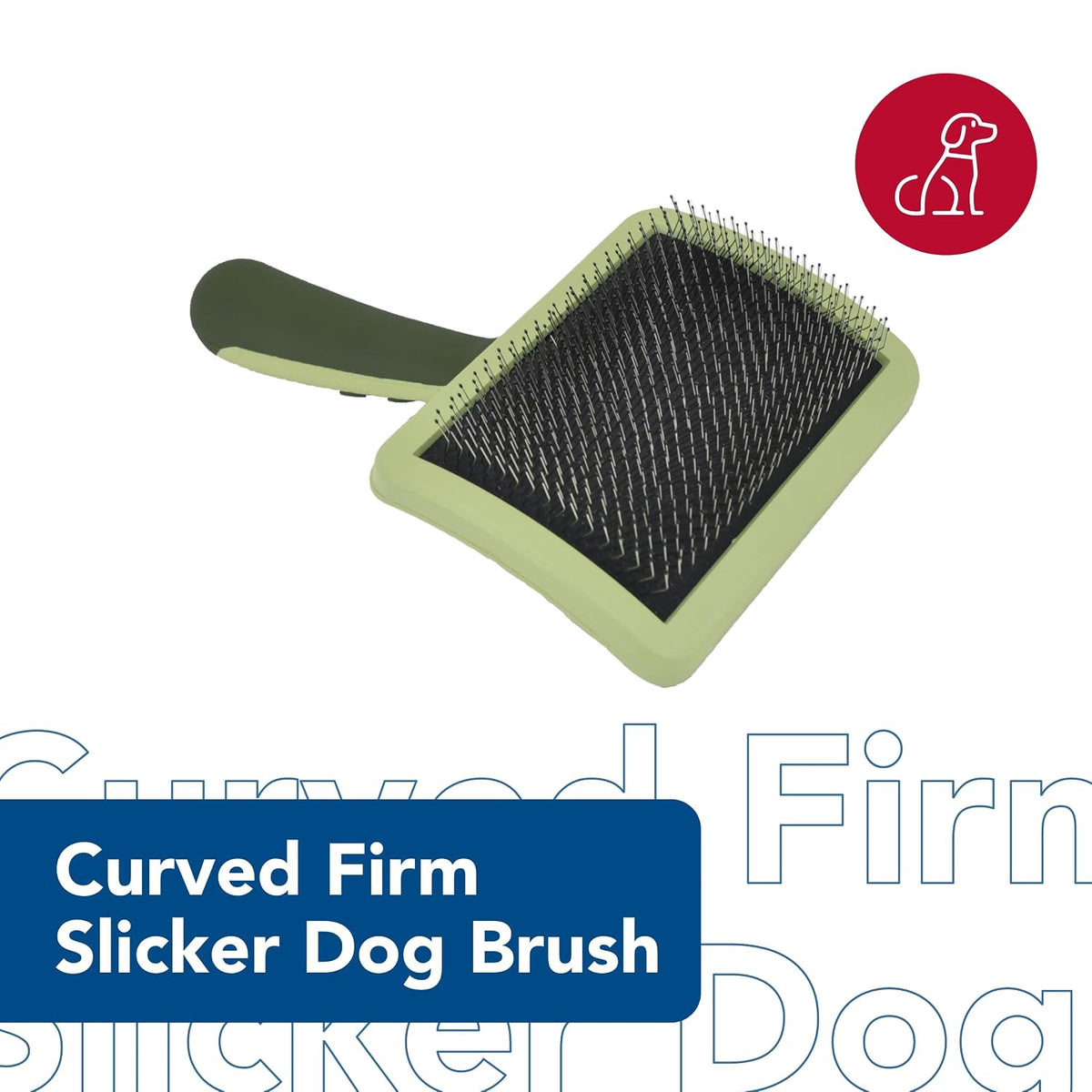 Coastal Pet Safari Curved Firm Slicker Brush for Dogs, 6.5" x 3.06"