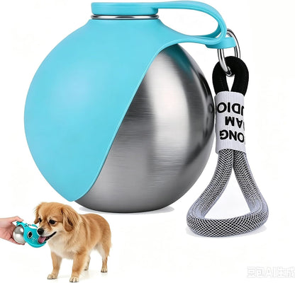 Portable Dog Water Bowl, Stainless Steel Insulated and Leak-Proof