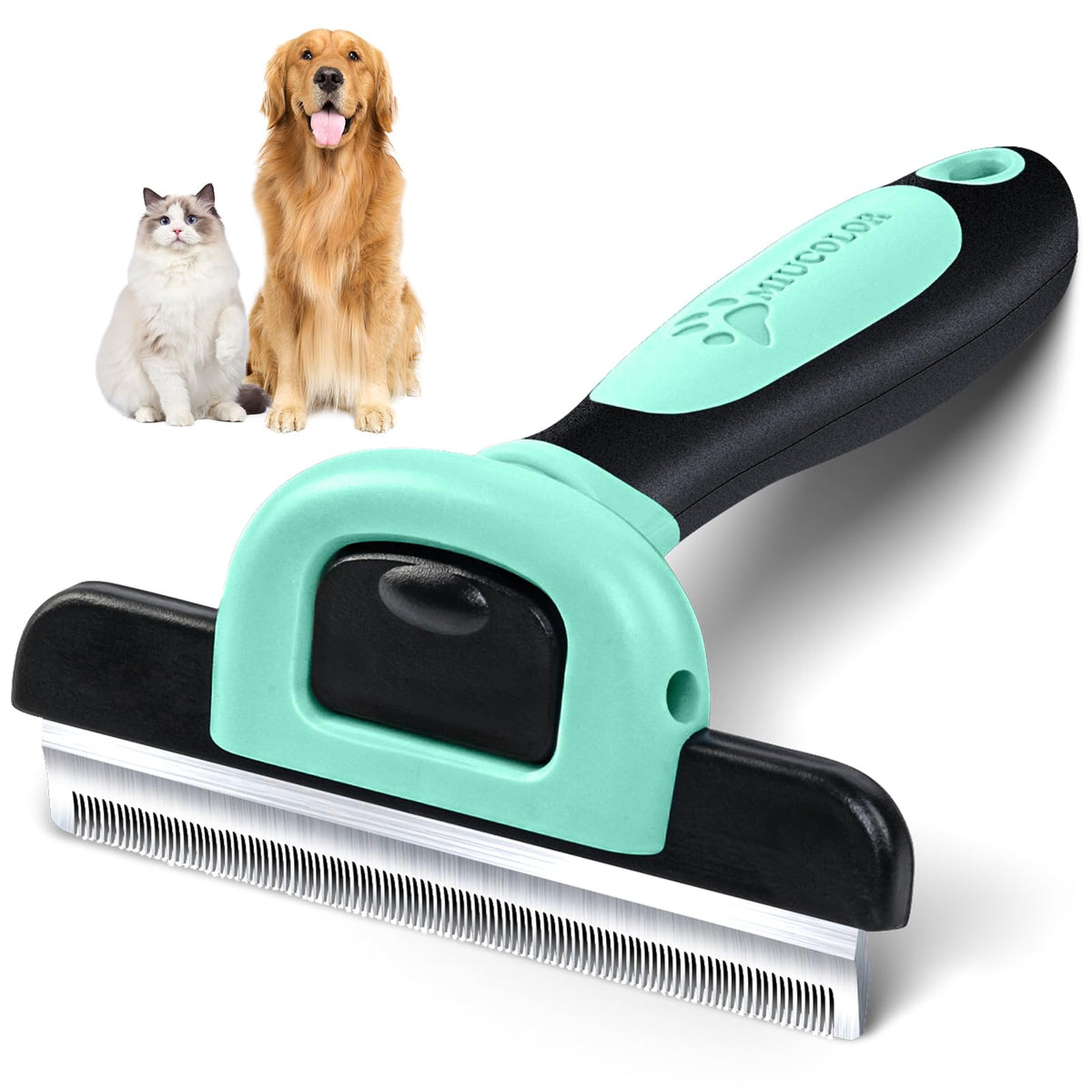 MIU COLOR Long Hair Pet Grooming Brush for Medium & Large Dogs & Cats,Pink