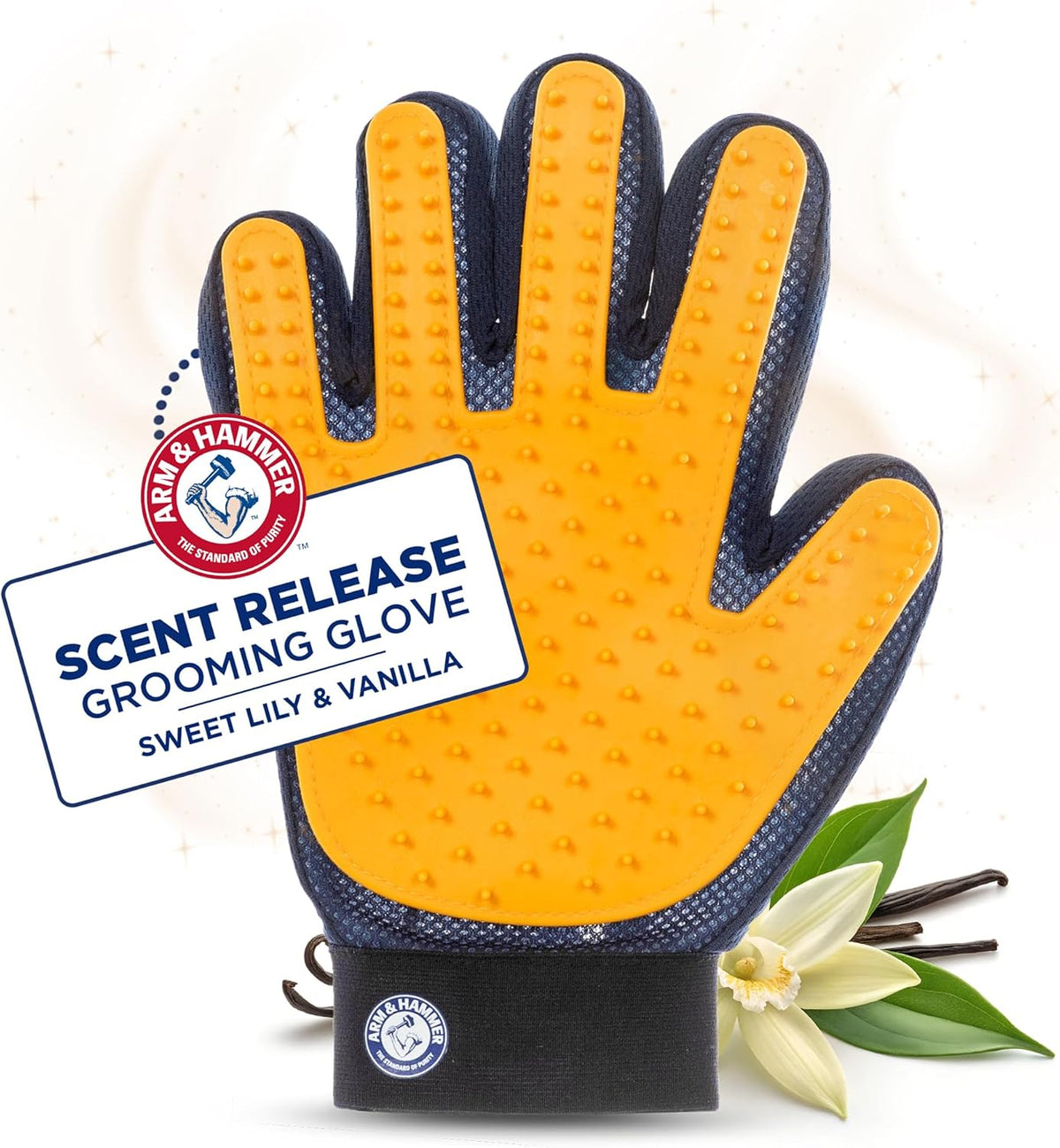 Arm & Hammer - Dog Brush, Dog Washing Gloves, Grooming Glove, Vanilla