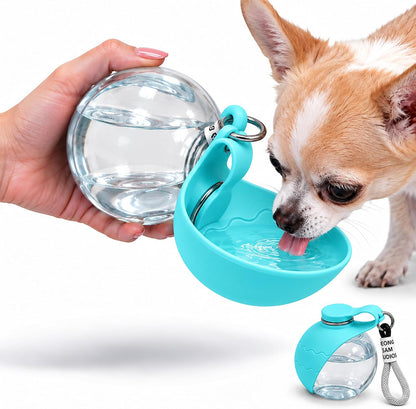 Dog Water Bottle – 2-in-1 Foldable Bowl, BPA-Free, 10oz