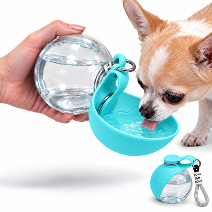 Dog Water Bottle – 2-in-1 Foldable Bowl, BPA-Free, 10oz