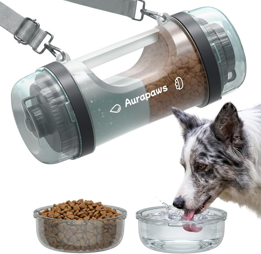 33.5oz Portable Dog Water Bottle for Travel Hydration&Food Feeder