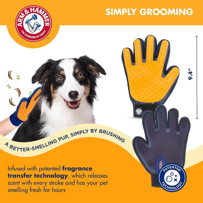 Arm & Hammer - Dog Brush, Dog Washing Gloves, Grooming Glove, Vanilla