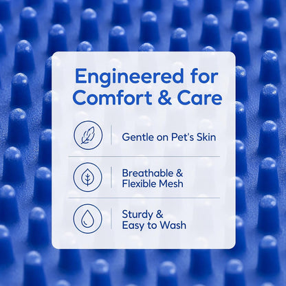 Pet Hair Remover, Pet Grooming Gloves for Dogs & Cats, Cat Grooming & Dog Bath Glove, Gentle Deshedding Brush Mitt for Long, Short or Curly Hair, Adjustable Five-Finger Massage Design,1 Pack