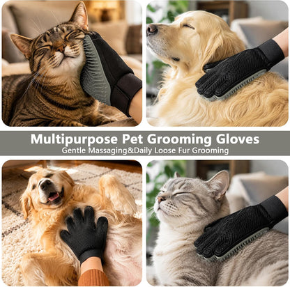 Right Hand Pet Hair Removal Gloves with Thickened Silicone Tips,Teal