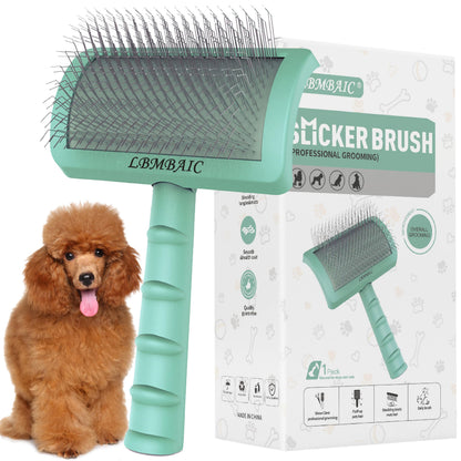 Dog Slicker Brush for Doodles Poodles Fluffy Deshedding Loose Hair.