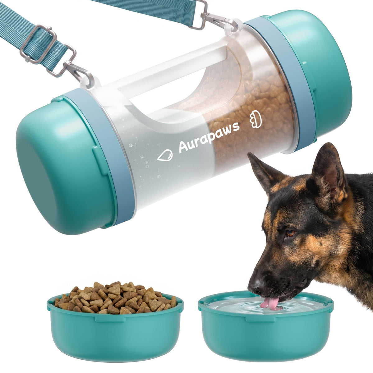 33.5oz Portable Dog Water Bottle for Travel Hydration&Food Feeder