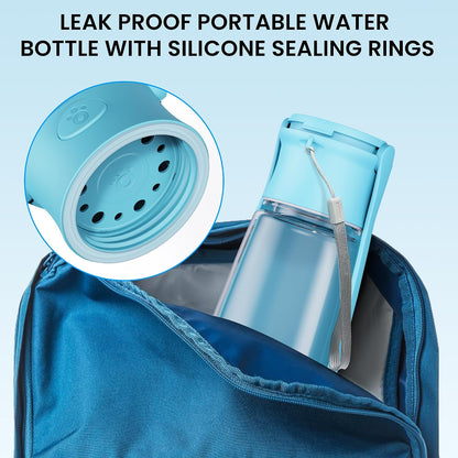 Portable Dog Water Bottle Dispenser [Leak Proof & Foldable] Dog Travel Water Bottle Bowl Accessories for Puppy Small Medium Large Dogs Pet Water Bottles for Dogs Walking Outdoor Hiking 19OZ
