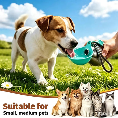 Portable Dog Water Bowl, Stainless Steel Insulated and Leak-Proof