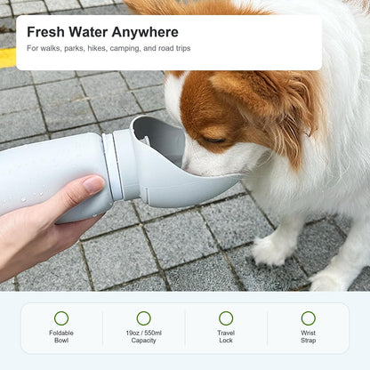 Portable Dog Water Bottle, 19oz Leak Proof Dispenser
