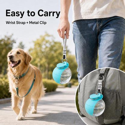 Dog Water Bottle – 2-in-1 Foldable Bowl, BPA-Free, 10oz