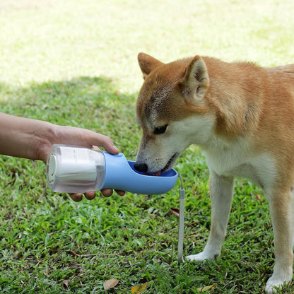 Dog Water Bottle with Food Container, Portable Pet Dog Water Dispenser for Outdoor Walking,Hiking,Travel,Puppy Essentials,Puppy Supplies,Replaceable Waste Bags