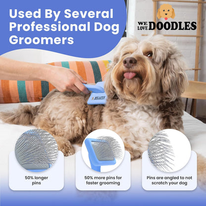 Slicker Brush for Dogs, Pet Grooming Brushes for Doodles & Poodles, Small